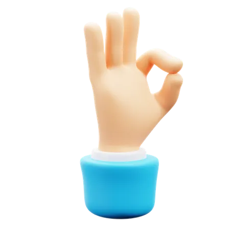 Ok hand gesture  3D Icon