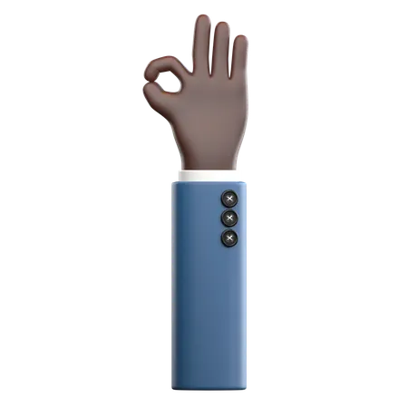 Ok Hand Gesture  3D Icon