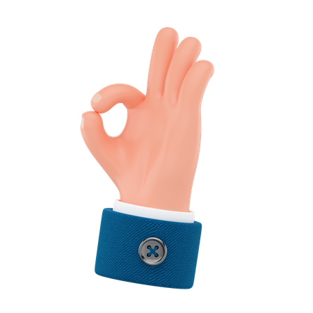 OKの手振り  3D Icon