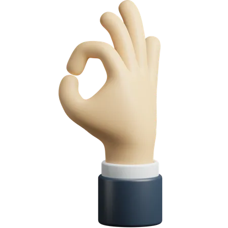 Ok hand gesture  3D Icon