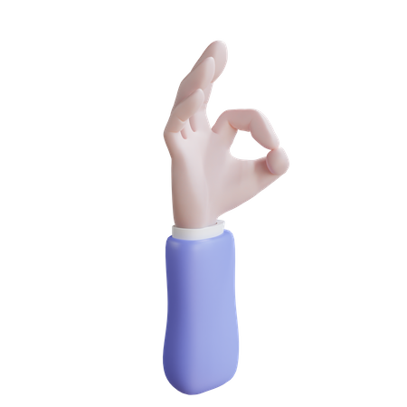 Ok hand gesture  3D Icon