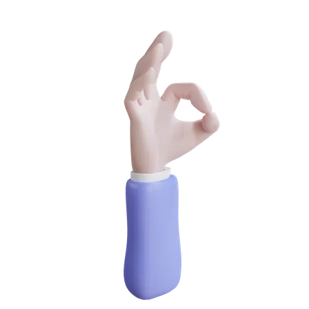 Ok hand gesture  3D Icon