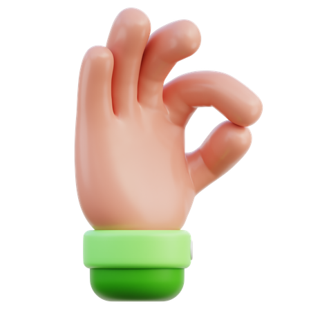 Ok hand gesture  3D Icon