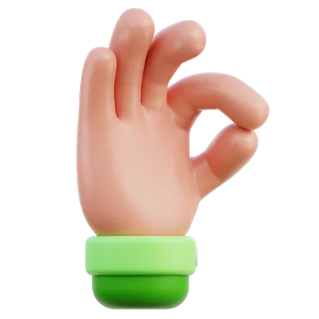 Ok hand gesture  3D Icon