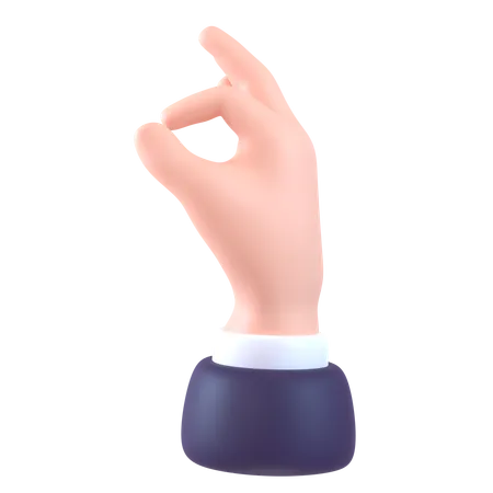 Ok Hand Gesture  3D Icon