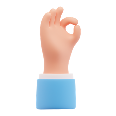 Ok hand gesture  3D Icon