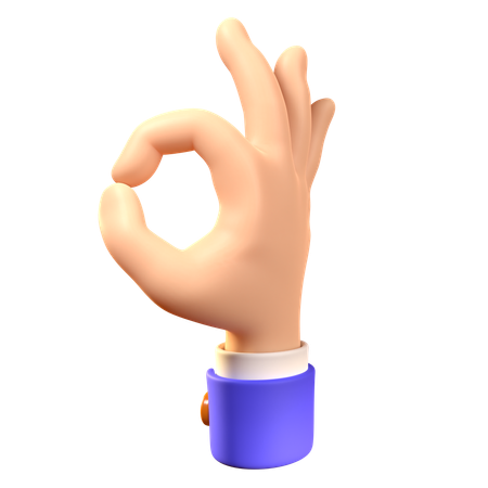 OK Hand Gesture  3D Icon