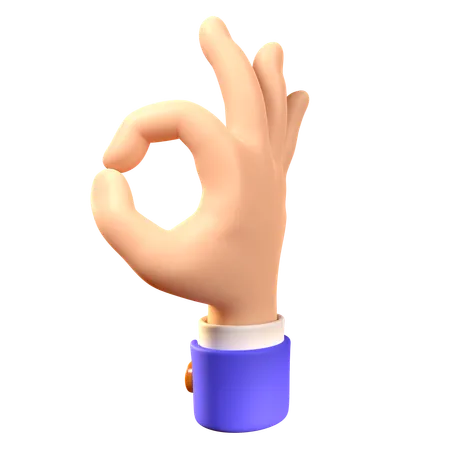 OK Hand Gesture  3D Icon