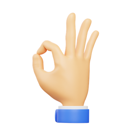 OK Hand Gesture  3D Icon