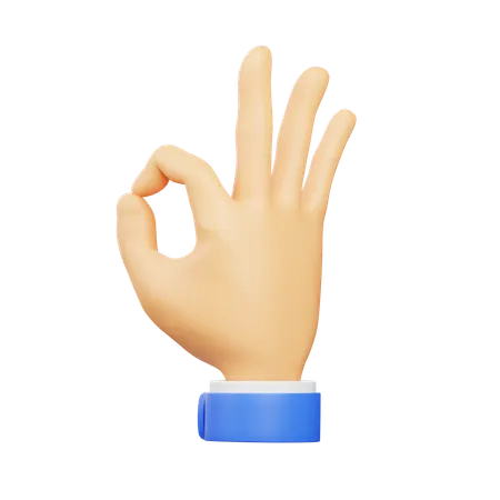 OK Hand Gesture  3D Icon