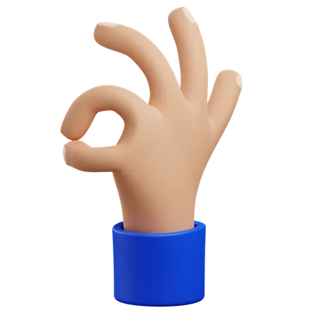 Ok hand gesture  3D Icon