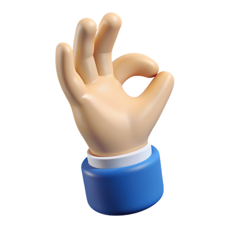 OK Hand Gesture  3D Icon