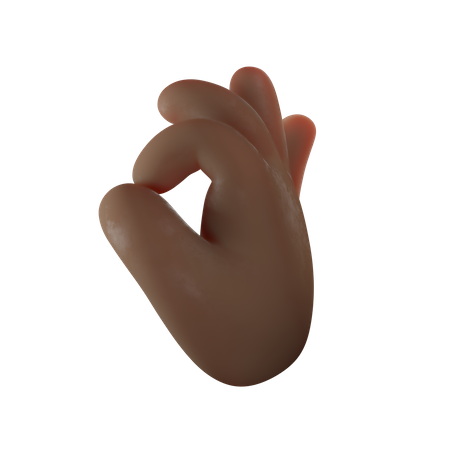 Ok Hand Gesture  3D Icon
