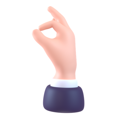 Ok Hand Gesture  3D Icon