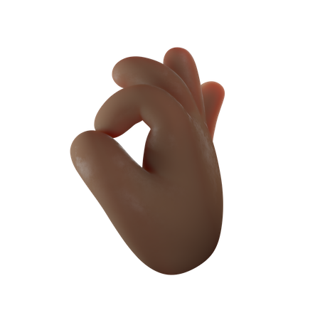 Ok Hand Gesture  3D Illustration