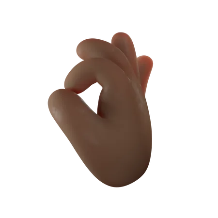 Ok Hand Gesture  3D Illustration