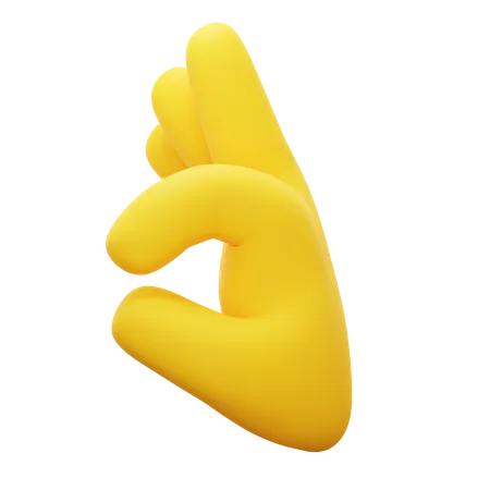 Ok Hand Gesture 3D Icon