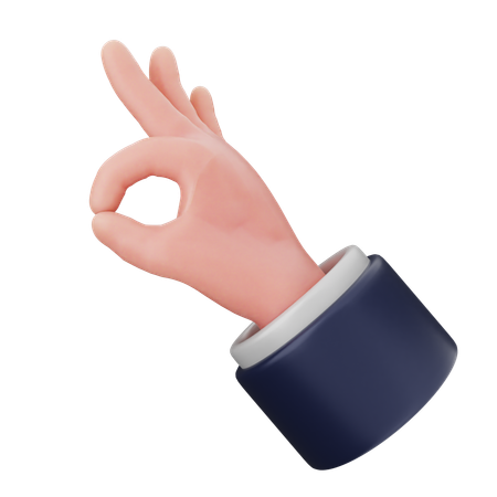 Ok Hand Gestures  3D Icon