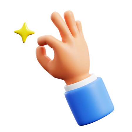 Ok Hand Gestures  3D Icon