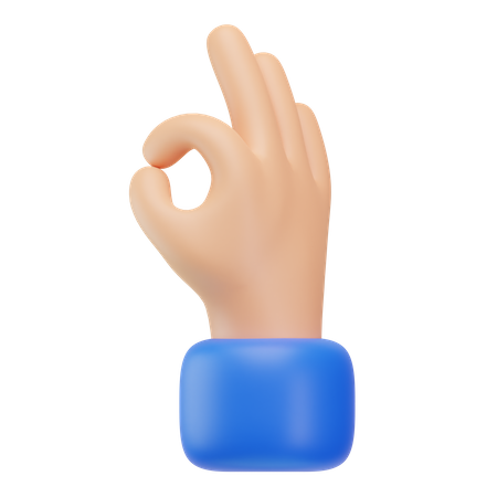 OK Hand Symbol  3D Icon