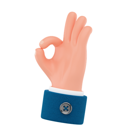 Ok Handbewegung  3D Icon