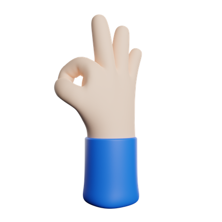 Ok Handbewegung  3D Illustration