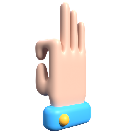 Ok Sign Hand Gesture 3D Icon