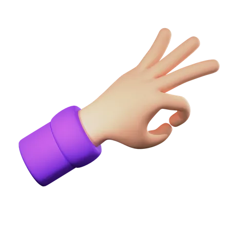 Ok firmar gesto con la mano  3D Icon