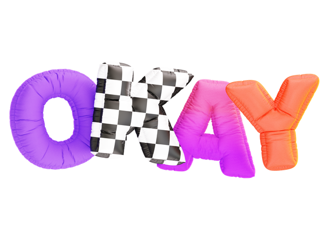 OKAY Balloon Text  3D Icon