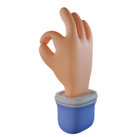 Okay Hand Gesture  3D Icon