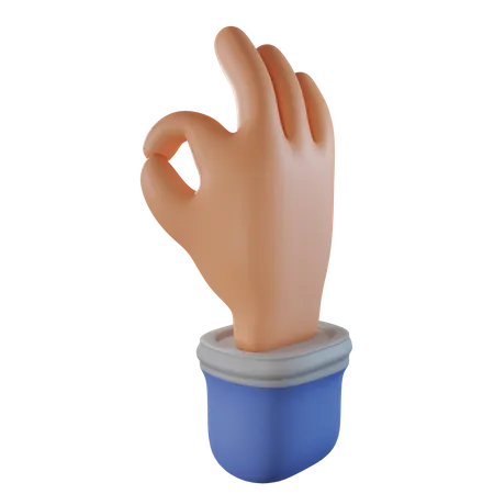 Okay Hand Gesture  3D Icon