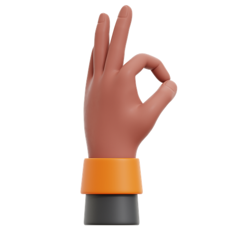 Okay Hand Gesture  3D Icon