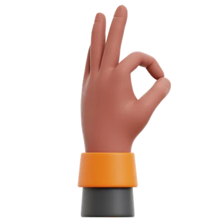 Okay Hand Gesture  3D Icon