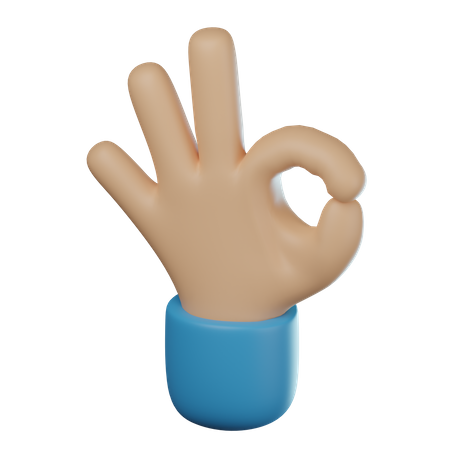 Okay Hand Gesture  3D Icon