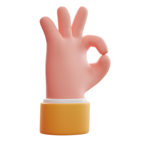 Okay Hand Gesture  3D Icon