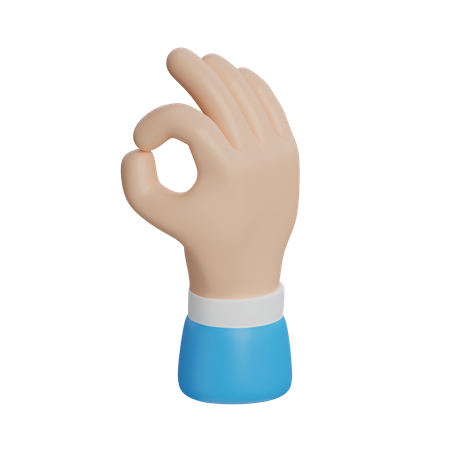 Okay Hand Gesture  3D Icon