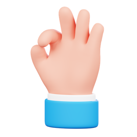 Okay Hand Gesture  3D Icon