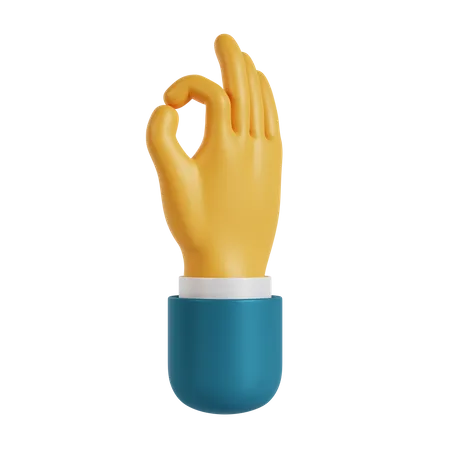 Okay Hand Gesture  3D Illustration