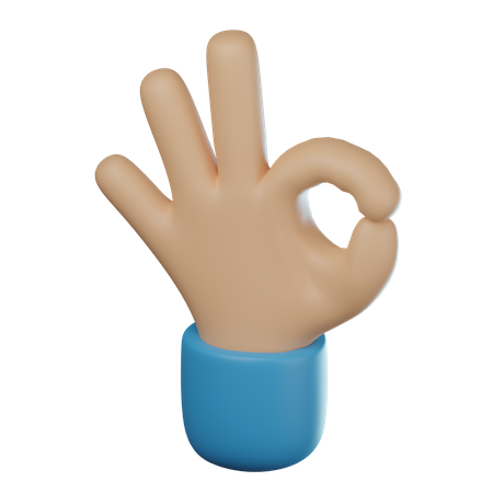 Okay Hand Gesture  3D Icon