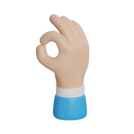 Okay Hand Gesture 3 D 3D Icon