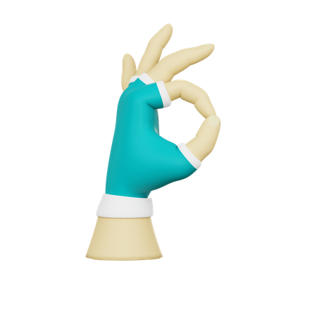 Okay Hand Sign  3D Icon