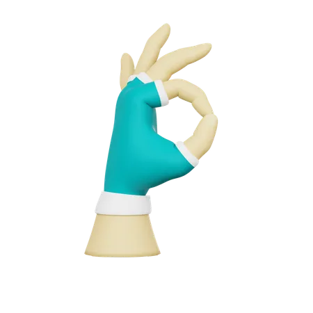 Okay Hand Sign  3D Icon
