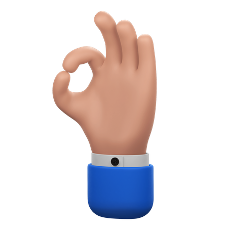 Okay, Handbewegung  3D Icon