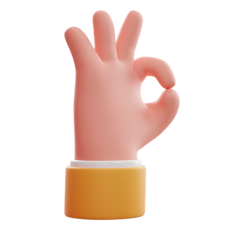 Okay, Handbewegung  3D Icon