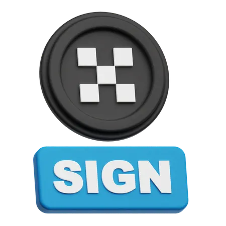 Okb Coin Sign  3D Icon