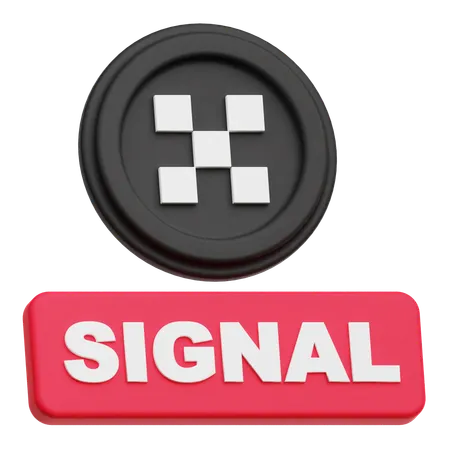 Okb Coin Signal  3D Icon