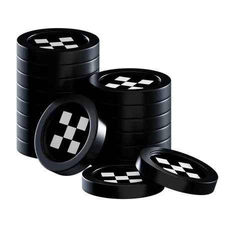 Okb Coin Stacks  3D Icon