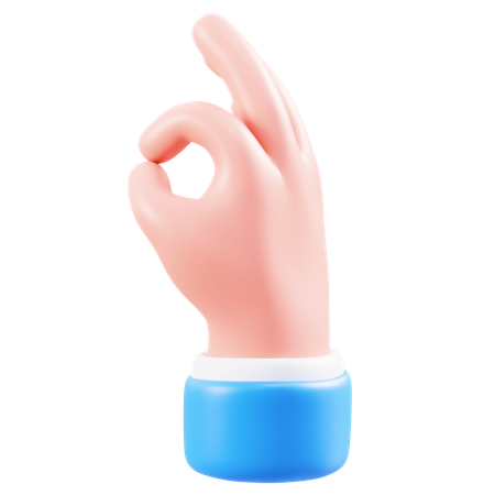 Oke Hand Gesture  3D Icon
