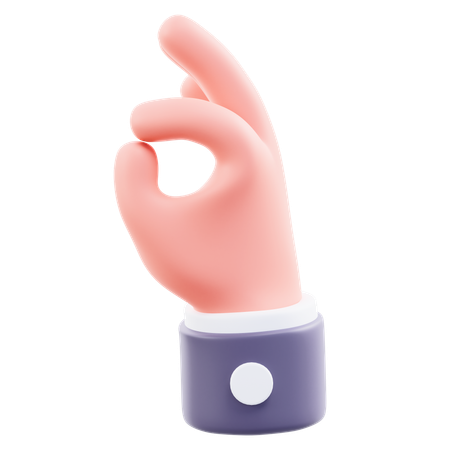 Oke Hand Gesture  3D Icon