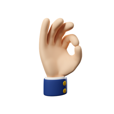 Oke Hand Gesture  3D Icon